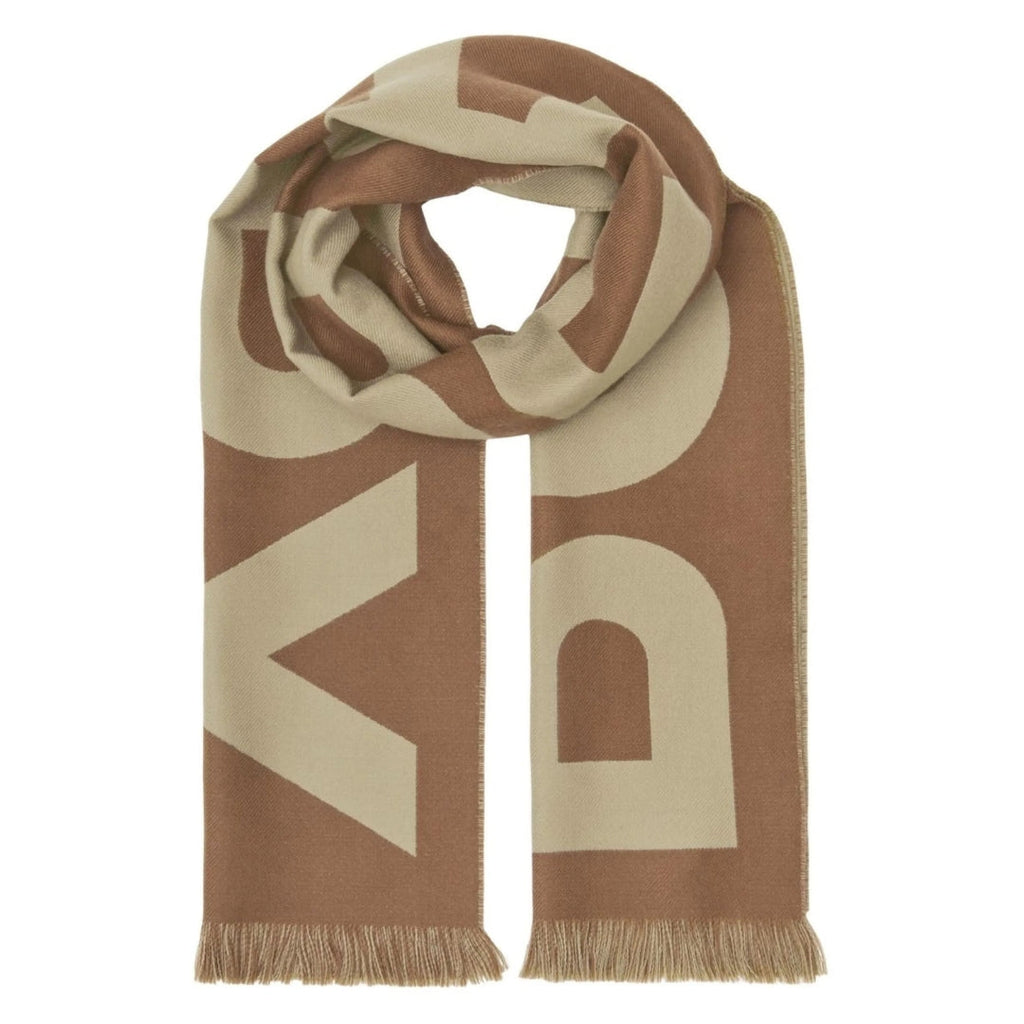 BURBERRY 8057148 Burberry logo wool jacquard scarf BIRCH BROWN SCARF MALE One Size