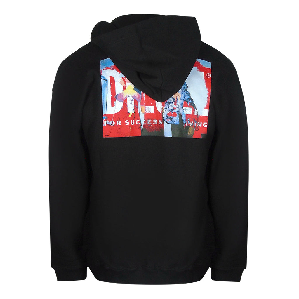Diesel S-BOXT-HOOD-N8 FELPA 9XX Black Hoodie Mens S