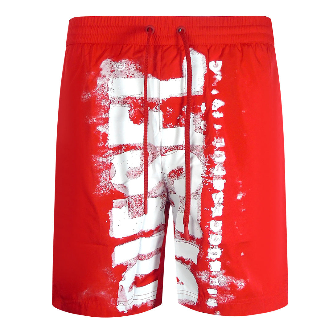 Diesel BMBX-POWEL-47.5 CALZONCINI 42A Red Beach Shorts Mens S