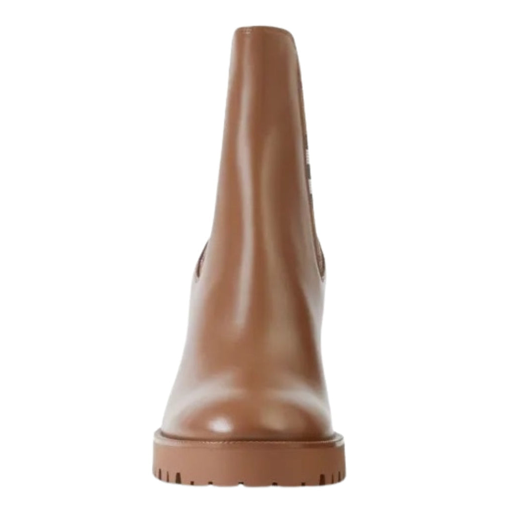 BURBERRY 8070710 Burberry Check Chelsea Boots DARK BIRCH BROWN BOOTS WOMENS UK 7