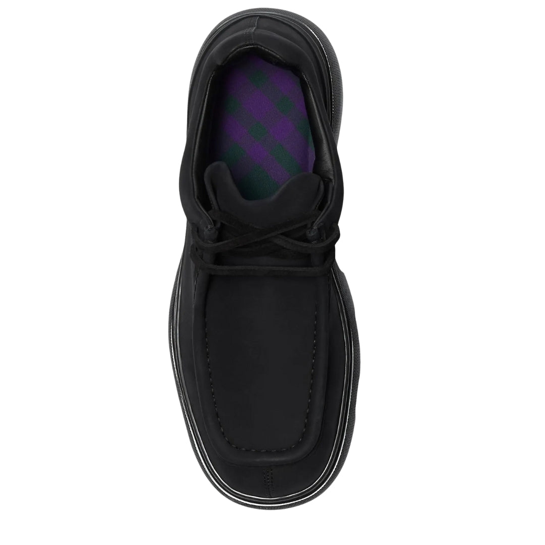 BURBERRY 8074534 Burberry Lace Up Suede Derby Shoes BLACK Shoes MALE UK 8