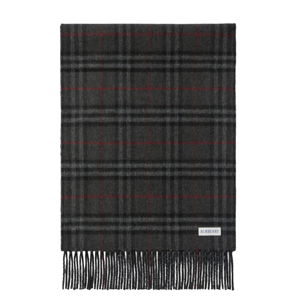 BURBERRY 8074675 Burberry checked reversible cashmere scarf CHARCOLE/BLACK SCARF MALE One Size