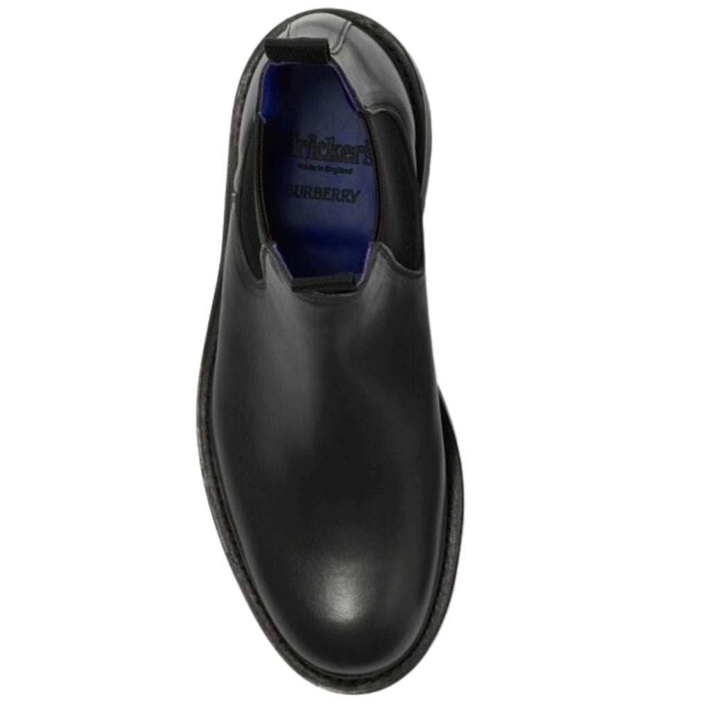 BURBERRY 8075783 Burberry x Trickers Leather Dee Low Chelsea Boots BLACK BOOT Womens UK 7