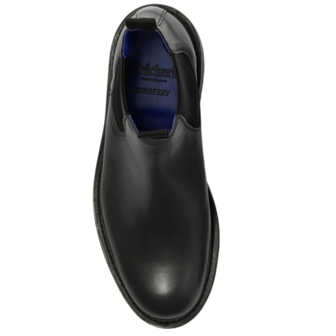 BURBERRY 8075783 Burberry x Trickers Leather Dee Low Chelsea Boots BLACK BOOT Womens UK 7