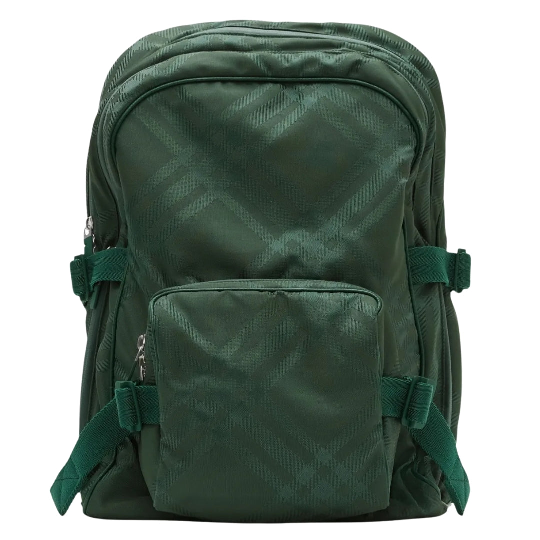 BURBERRY 8080841 Burberry checked jacquard backpack VINE (Green) BACKPACK MALE One Size