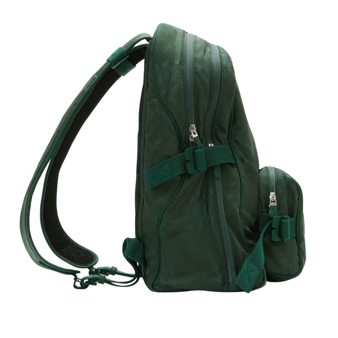 BURBERRY 8080841 Burberry checked jacquard backpack VINE (Green) BACKPACK MALE One Size