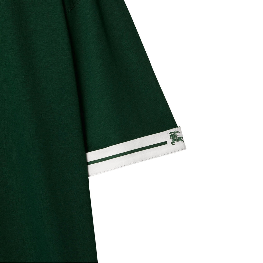 BURBERRY 8081301 Burberry EKD stripe-trim cotton T-shirt IVY (Dark Green) T-SHIRT MALE XL