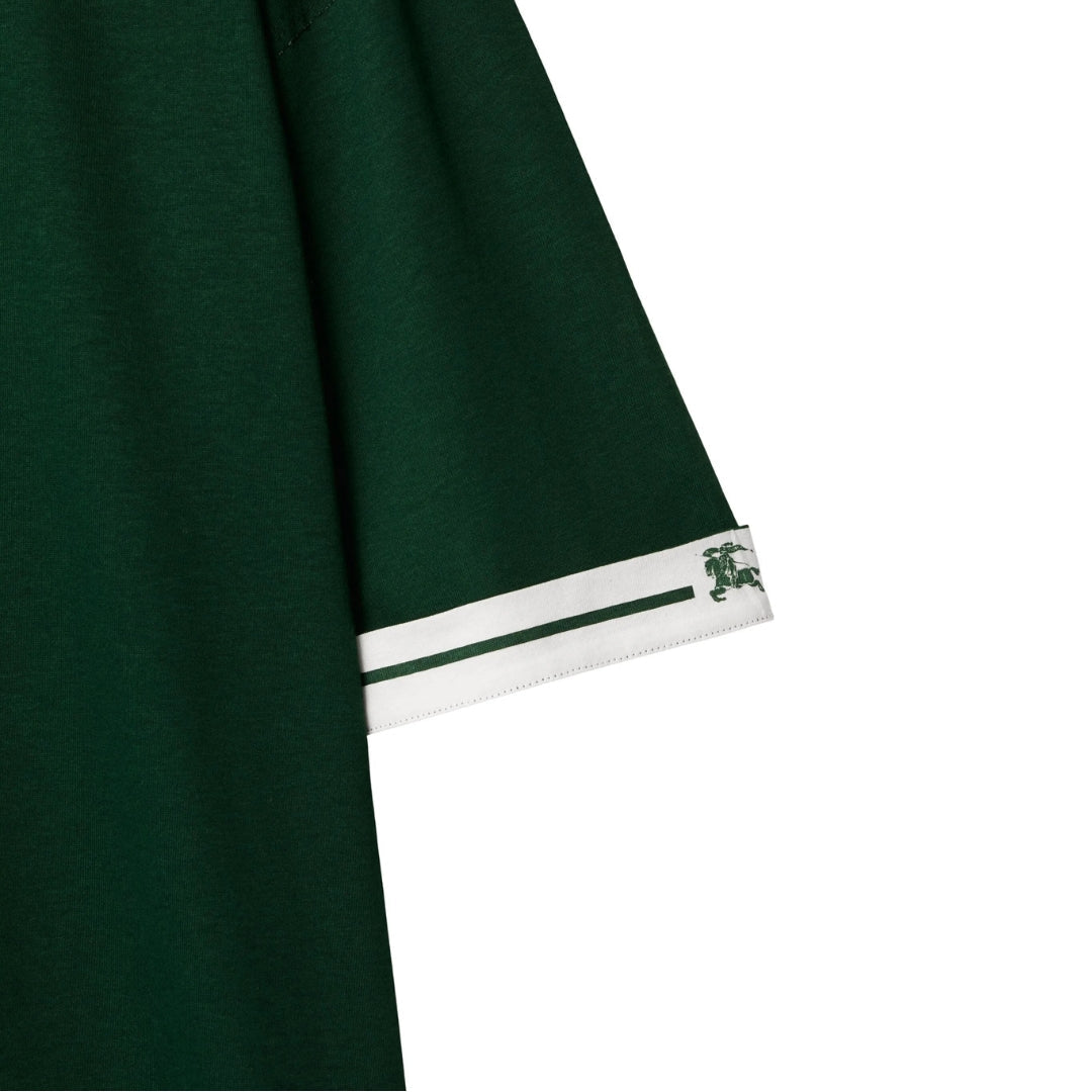 BURBERRY 8081301 Burberry EKD stripe-trim cotton T-shirt IVY (Dark Green) T-SHIRT MALE XL