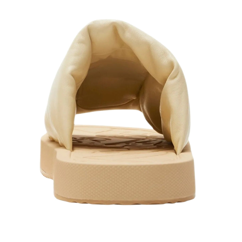 BURBERRY 8081569 Burberry EKD Slab leather slides BUTTER (Beige) SLAB KNIGHT SANDAL MALE UK 8