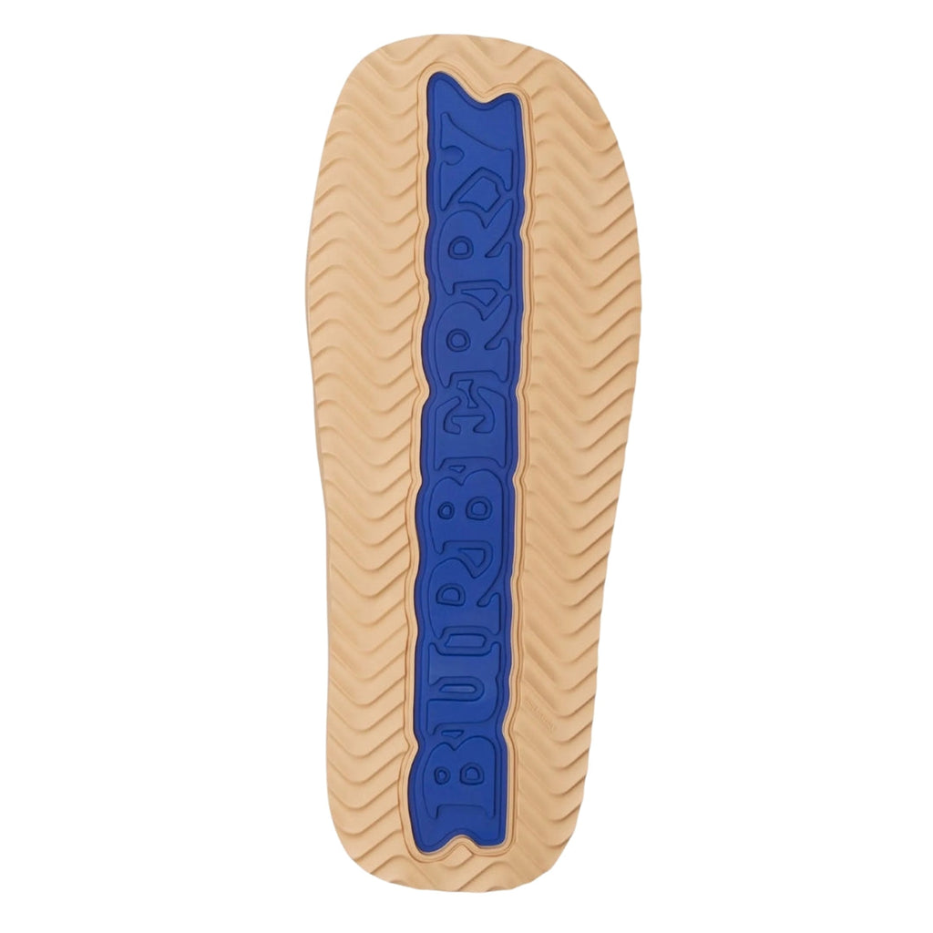 BURBERRY 8081569 Burberry EKD Slab leather slides BUTTER (Beige) SLAB KNIGHT SANDAL MALE UK 8