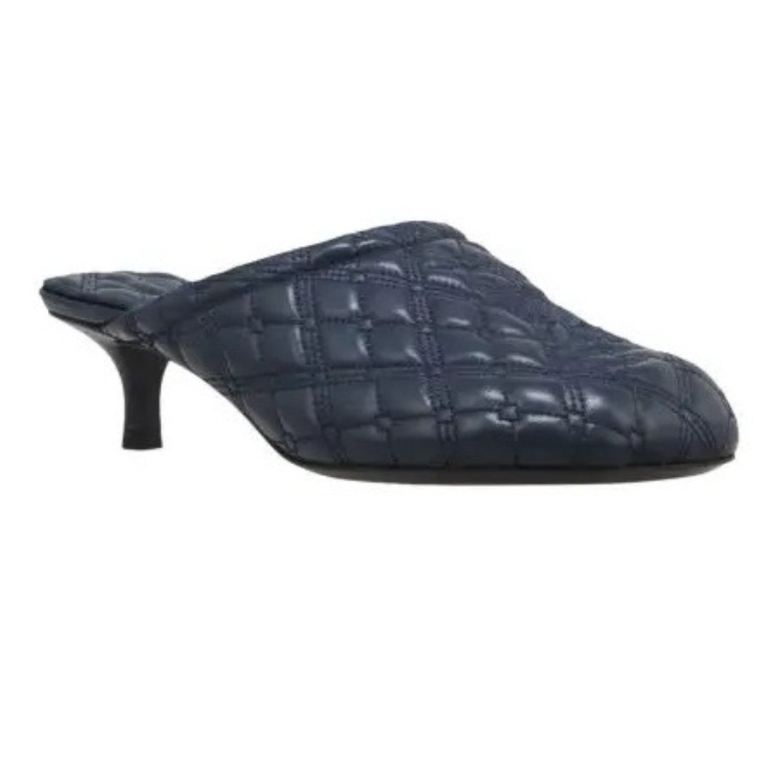 BURBERRY 8085641 Burberry EKD Leather Mules LAKE (Navy Blue) SANDAL WOMENS UK 4