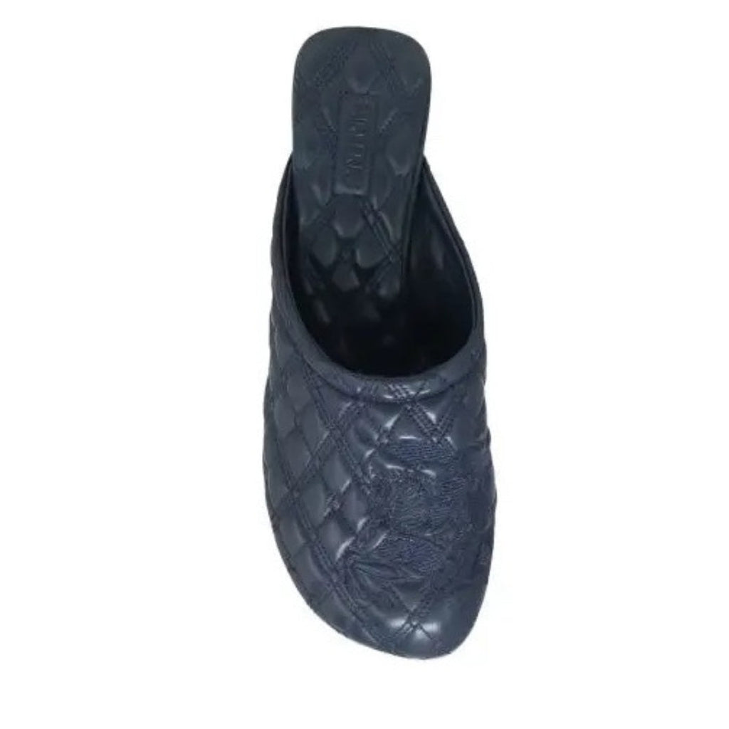 BURBERRY 8085641 Burberry EKD Leather Mules LAKE (Navy Blue) SANDAL WOMENS UK 4