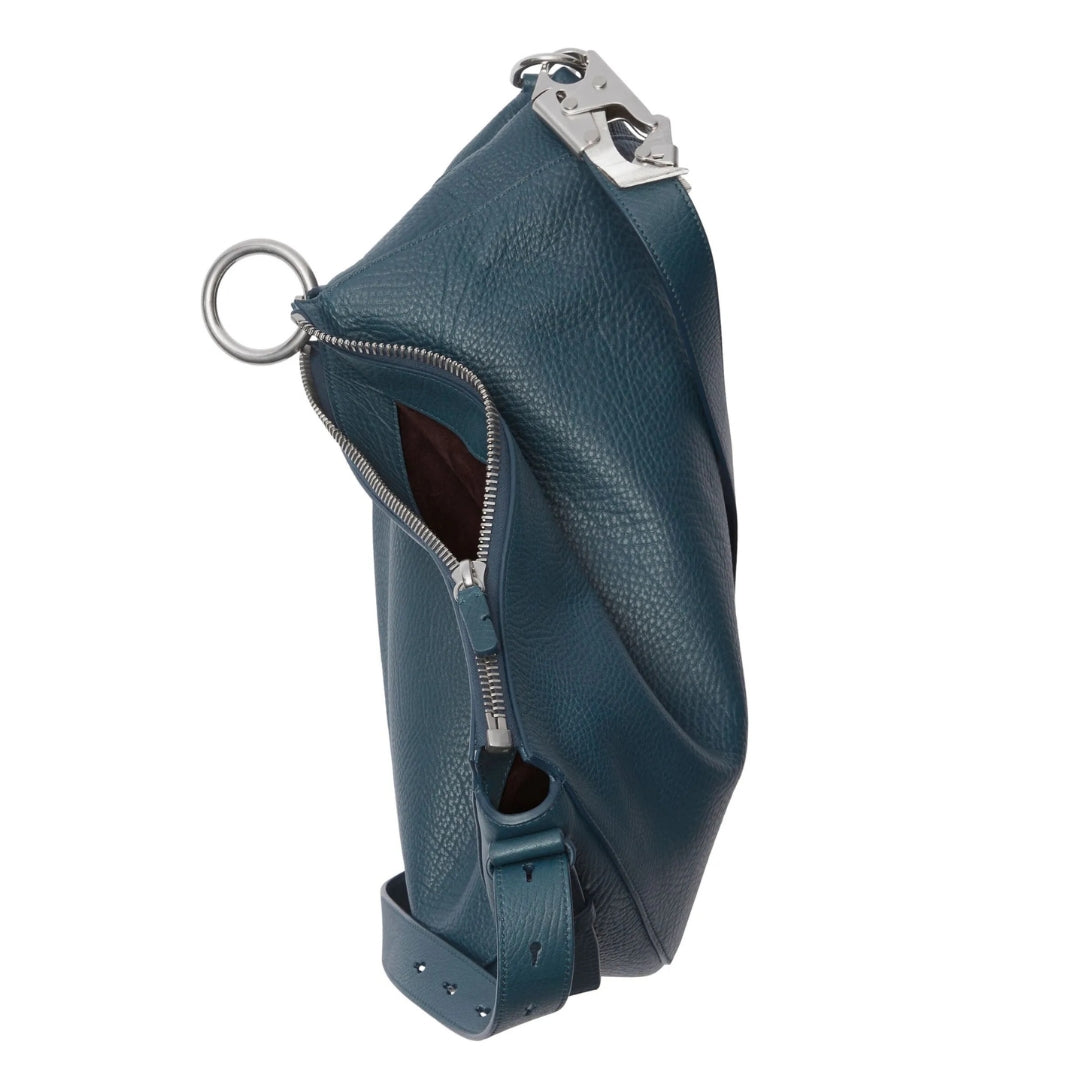 BURBERRY 8088975 001 Burberry medium Knight leather shoulder bag NAVY MD KNIGHT BAG WOMENS One Size