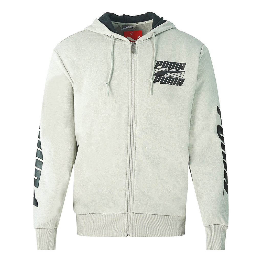 Puma Rebel Bold Zip Grey Hoodie - Nova Clothing