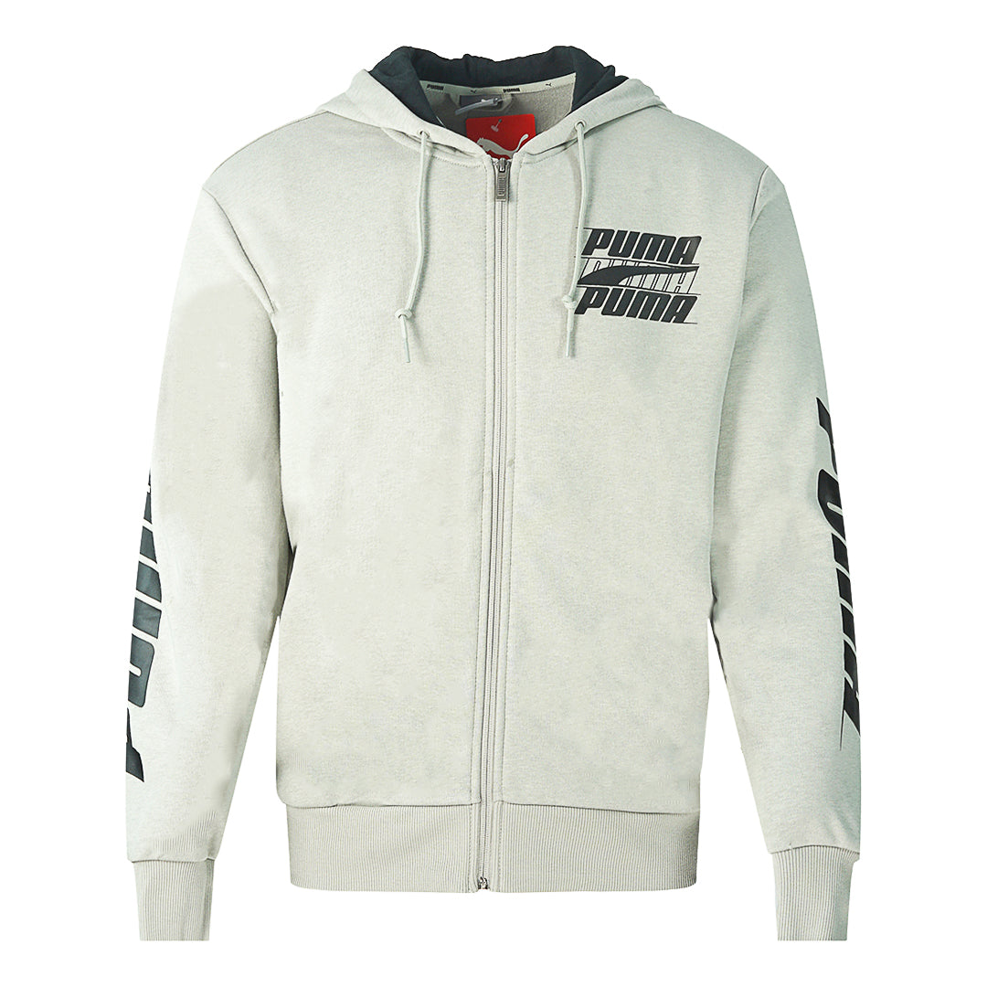 Puma Rebel Bold Zip Grey Hoodie - Nova Clothing