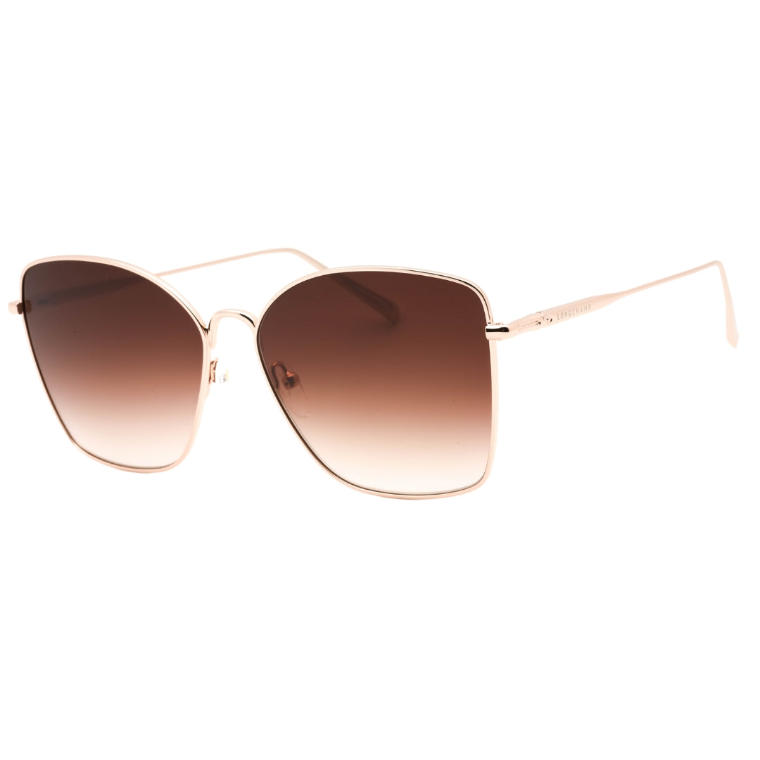 Longchamp LO117S 770 ROSE GOLD/Brown Gradient Sunglasses Female One Size