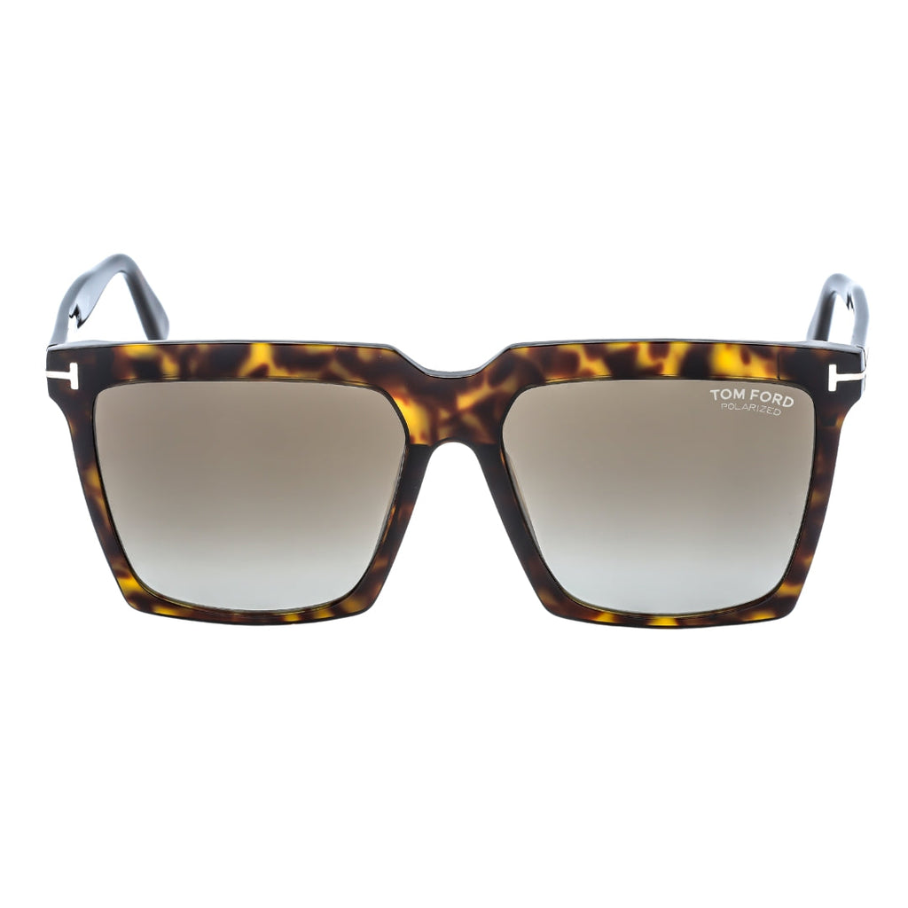 Tom Ford FT0764 Sabrina 52H Dark Havana / Brown Sunglasses Female One Size