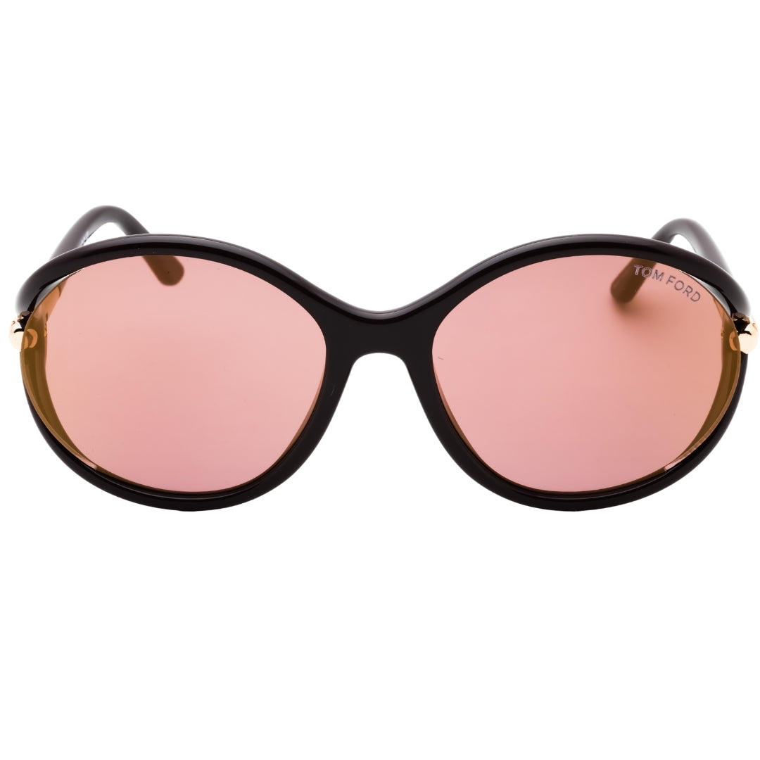 Tom Ford FT1090 48Z shiny dark brown / Rose Brown Sunglasses One Size