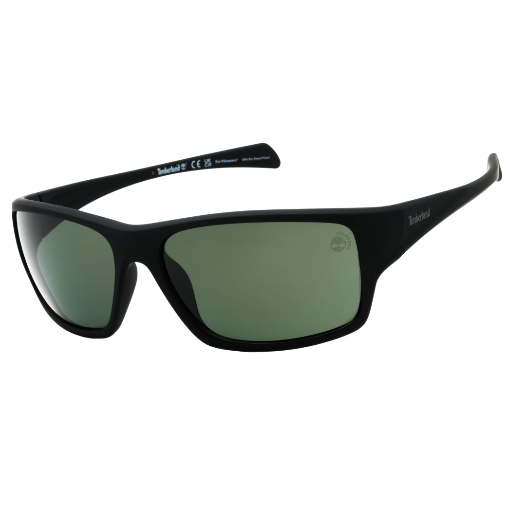 Timberland TB00017 02R matte black / green polarized Sunglasses One Size