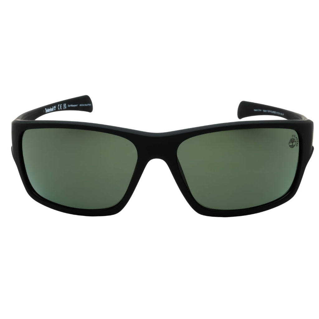 Timberland TB00017 02R matte black / green polarized Sunglasses One Size