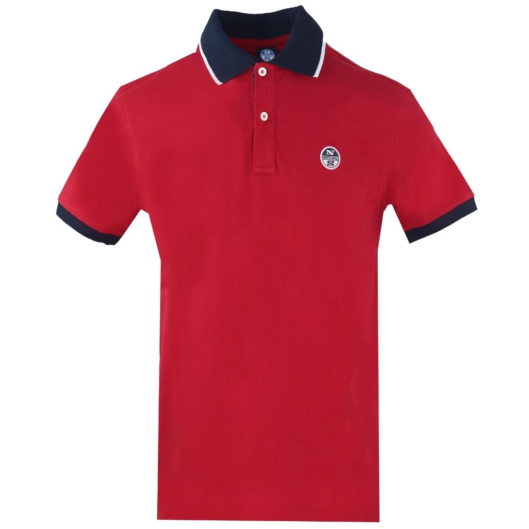 NorthSails Contrast Collar Red Polo 9024090230