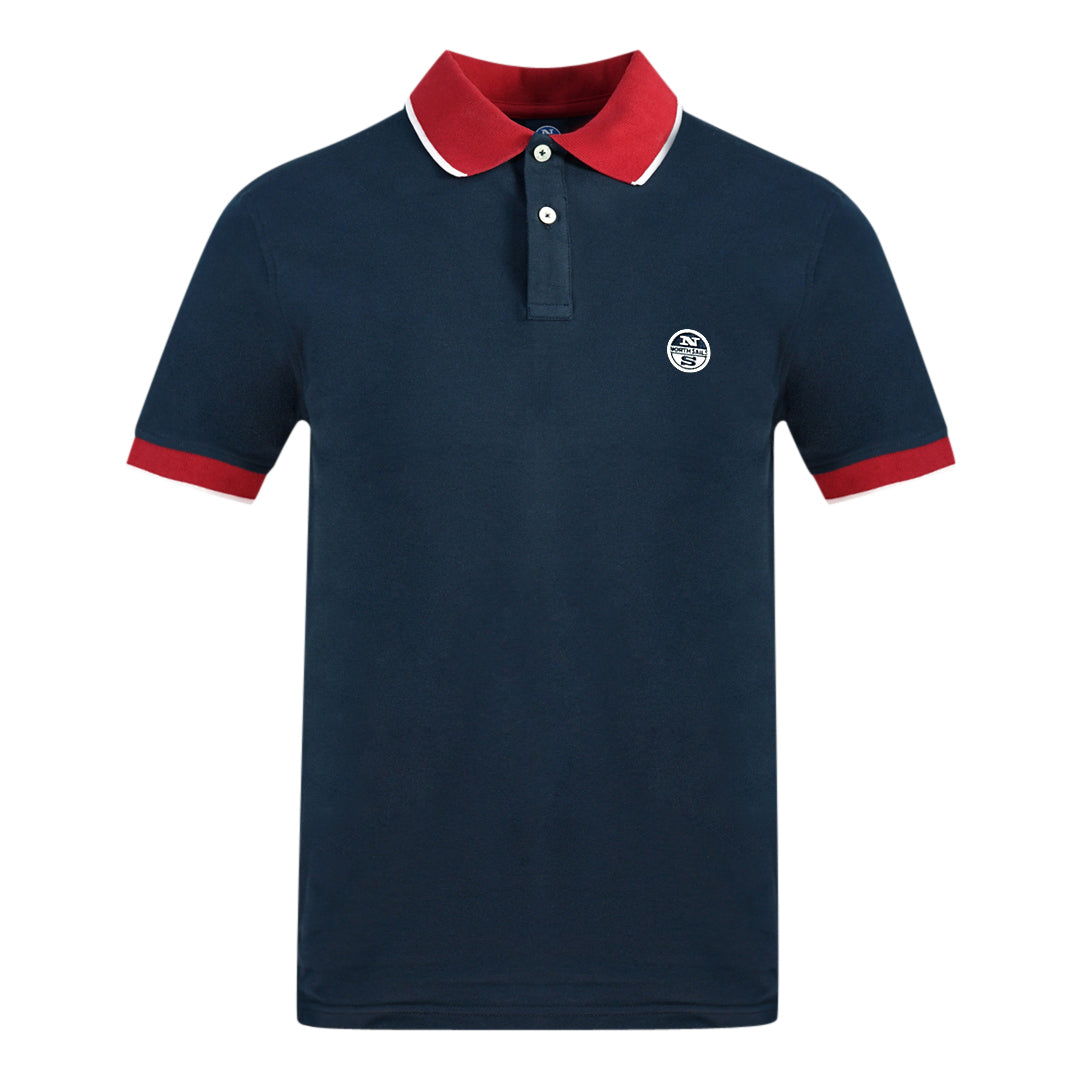 North Sails Colour Block Navy Blue Polo Shirt 9024100800