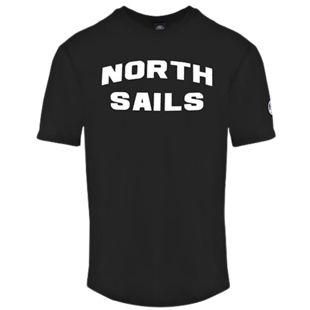 North Sails Block Brand Logo Black T Shirt