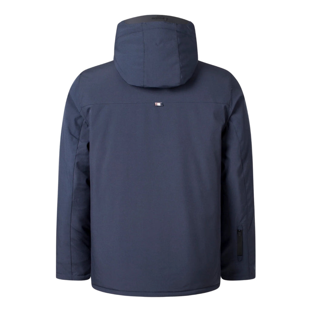 Aquascutum ACTIVE SHELL MID PARKA FW23 JK006 11 Navy Blue Parka Jacket Mens XL