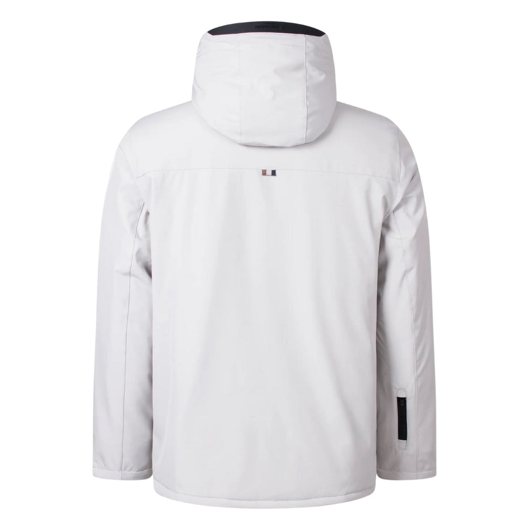 Aquascutum Active Shell Mid Parka Fw23 Jk006 24 White Parka Jacket Mens