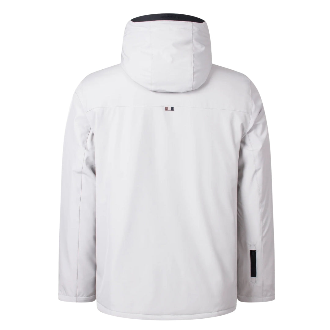Aquascutum Active Shell Mid Parka Fw23 Jk006 24 White Parka Jacket Mens