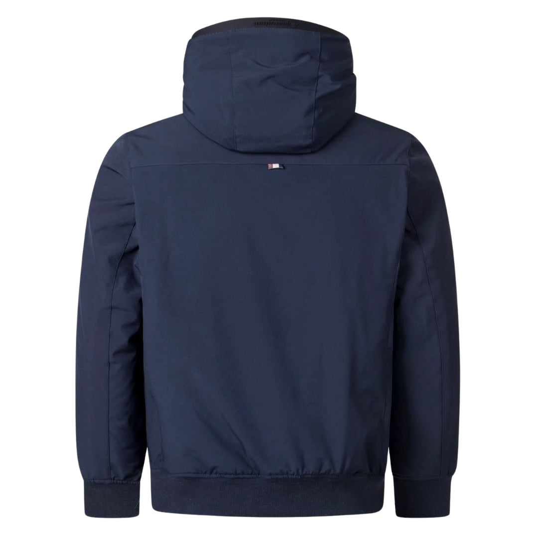 Aquascutum Active Hooded Jacket Navy Fw23 Jk008 11 Navy Blue Jacket Mens - Style Centre Wholesale