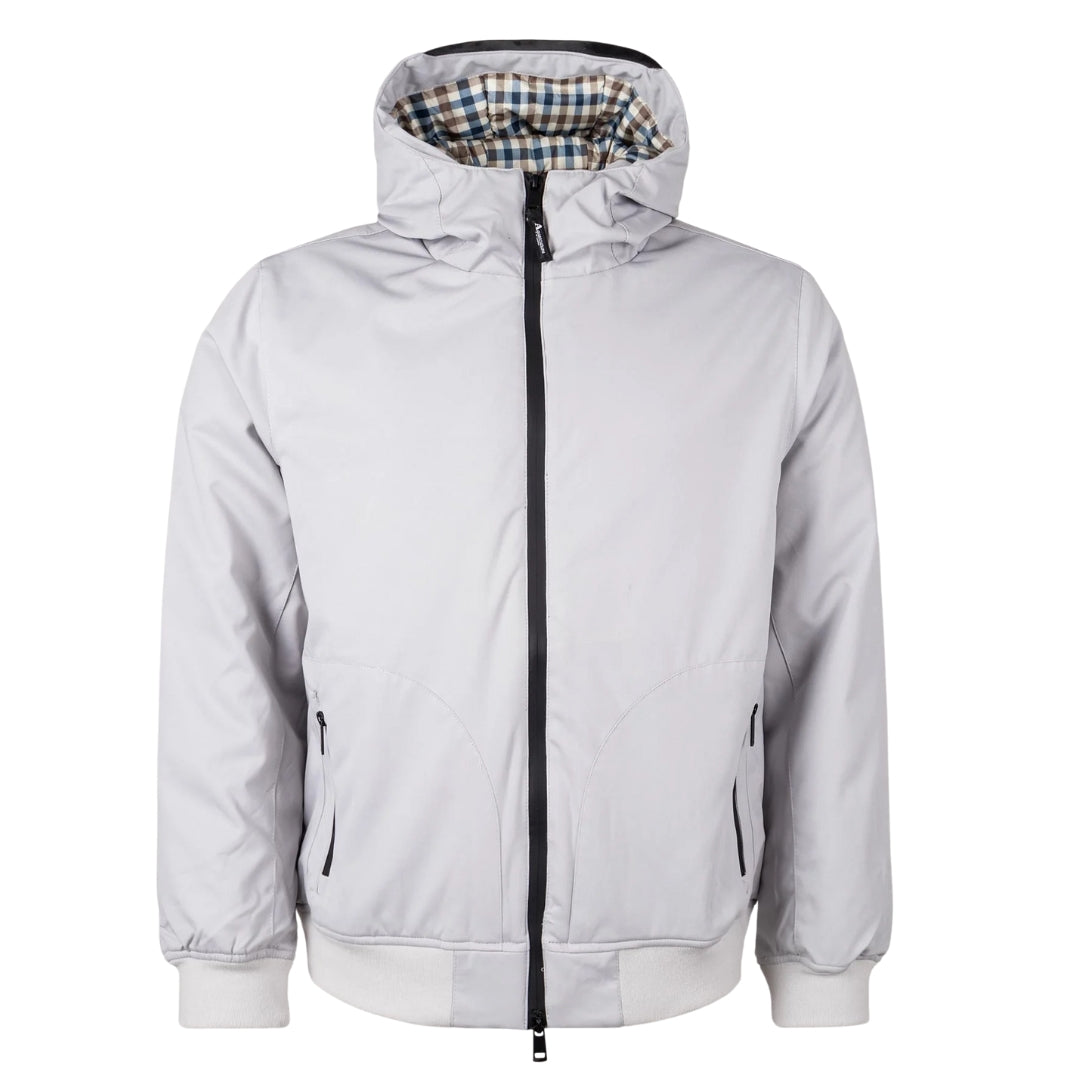 Aquascutum ACTIVE HOODED JACKET ANARCTICA FW23 JK008 24 White Jacket Mens XXL