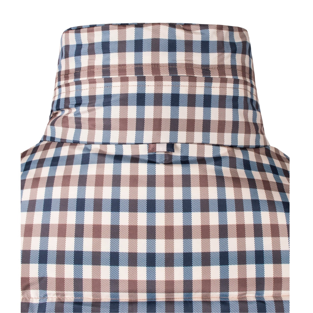 Aquascutum ACTIVE PUFFER JACKET CHECK FW23 JK010 28 Beige Check Jacket Mens S