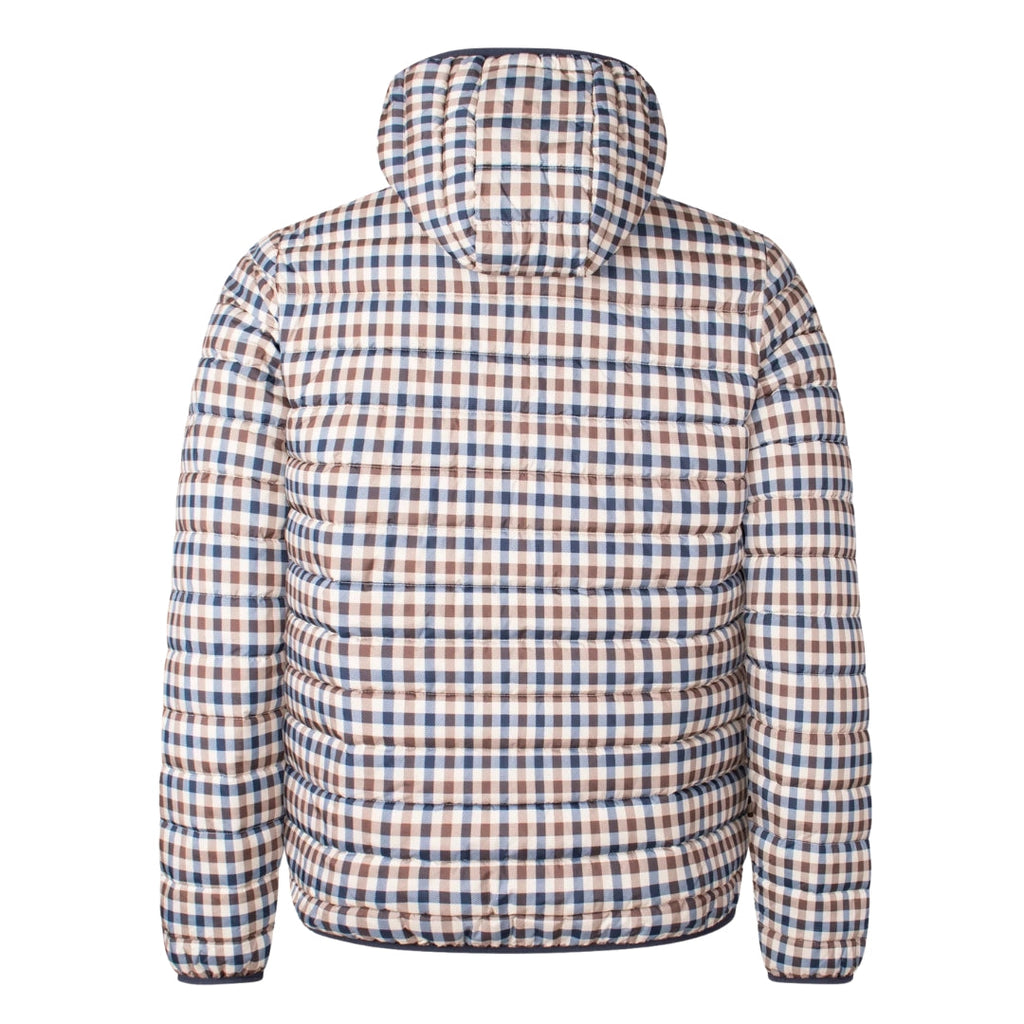 Aquascutum ACTIVE 100GR HOODED JACKET FW23 JK011 28 Beige Check Jacket Mens S