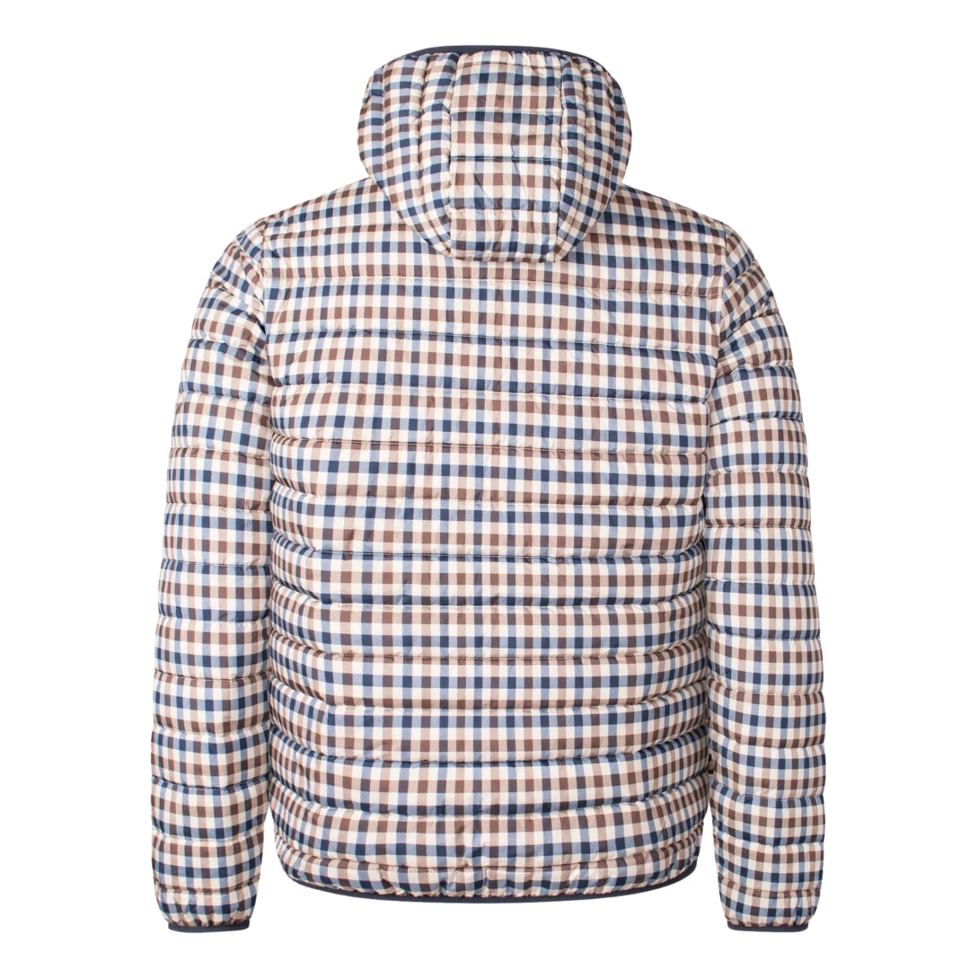 Aquascutum ACTIVE 100GR HOODED JACKET FW23 JK011 28 Beige Check Jacket Mens S