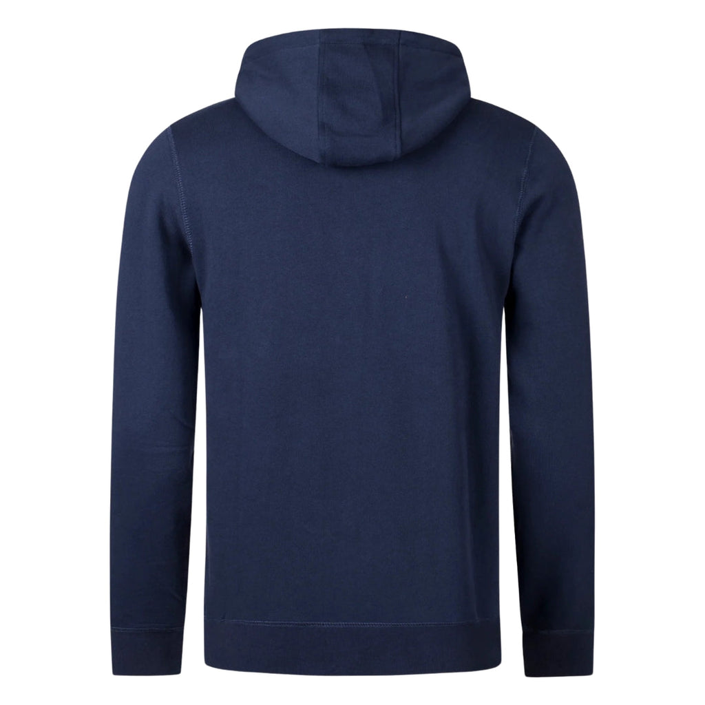 Aquascutum ACTIVE SMALL LOGO HOODIE FW23 SW002 11 Navy Blue Hoodie Mens S