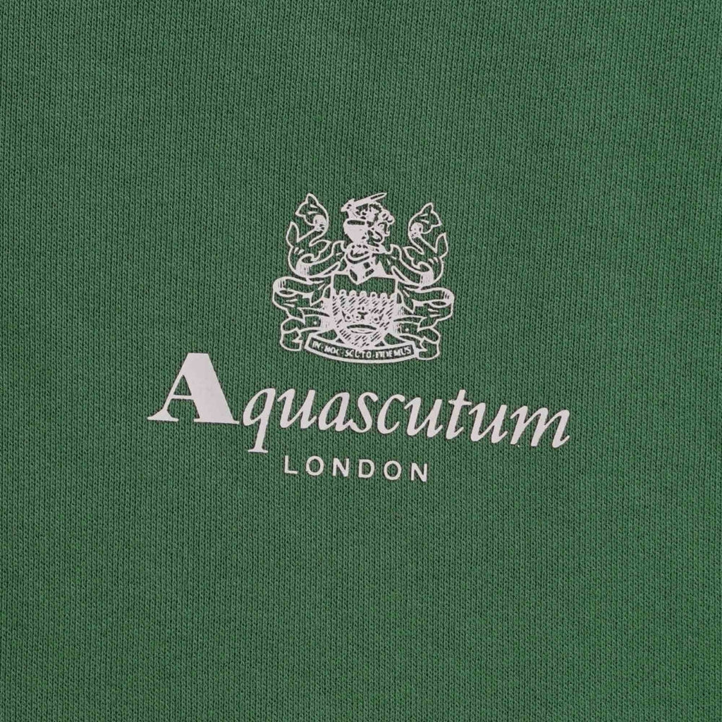 Aquascutum ACTIVE SMALL LOGO HOODIE FW23 SW002 27 Green Hoodie Mens XL