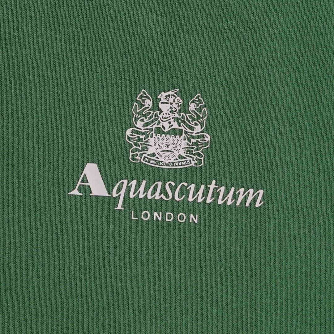 Aquascutum ACTIVE SMALL LOGO HOODIE FW23 SW002 27 Green Hoodie Mens XL