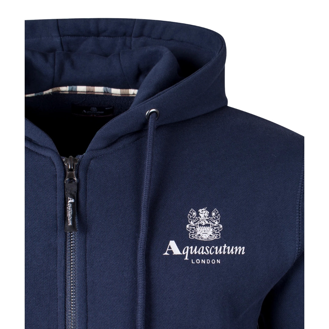 ACTIVE SMALL LOGO FULL ZIP HOODIE  FLEECE NAVY S