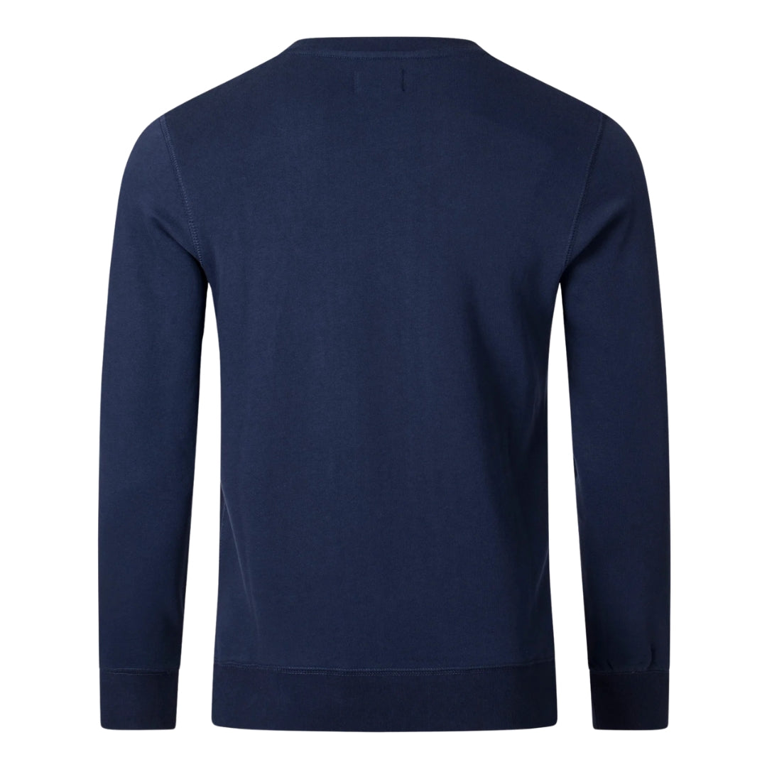 Aquascutum ACTIVE SMALL LOGO CREW FW23 SW006 11 Navy Blue Jumper Mens S