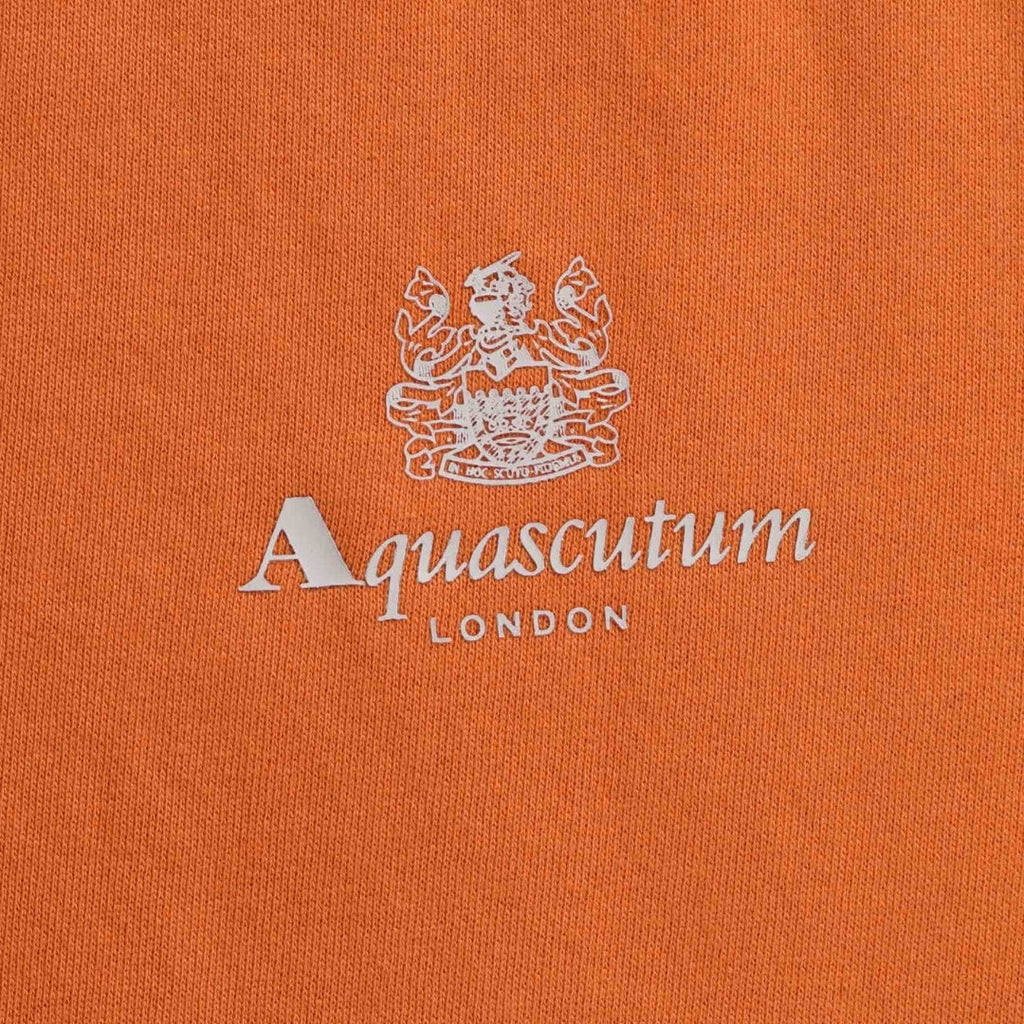 Aquascutum ACTIVE SMALL LOGO CREW FW23 SW006 23 Orange Jumper Mens S