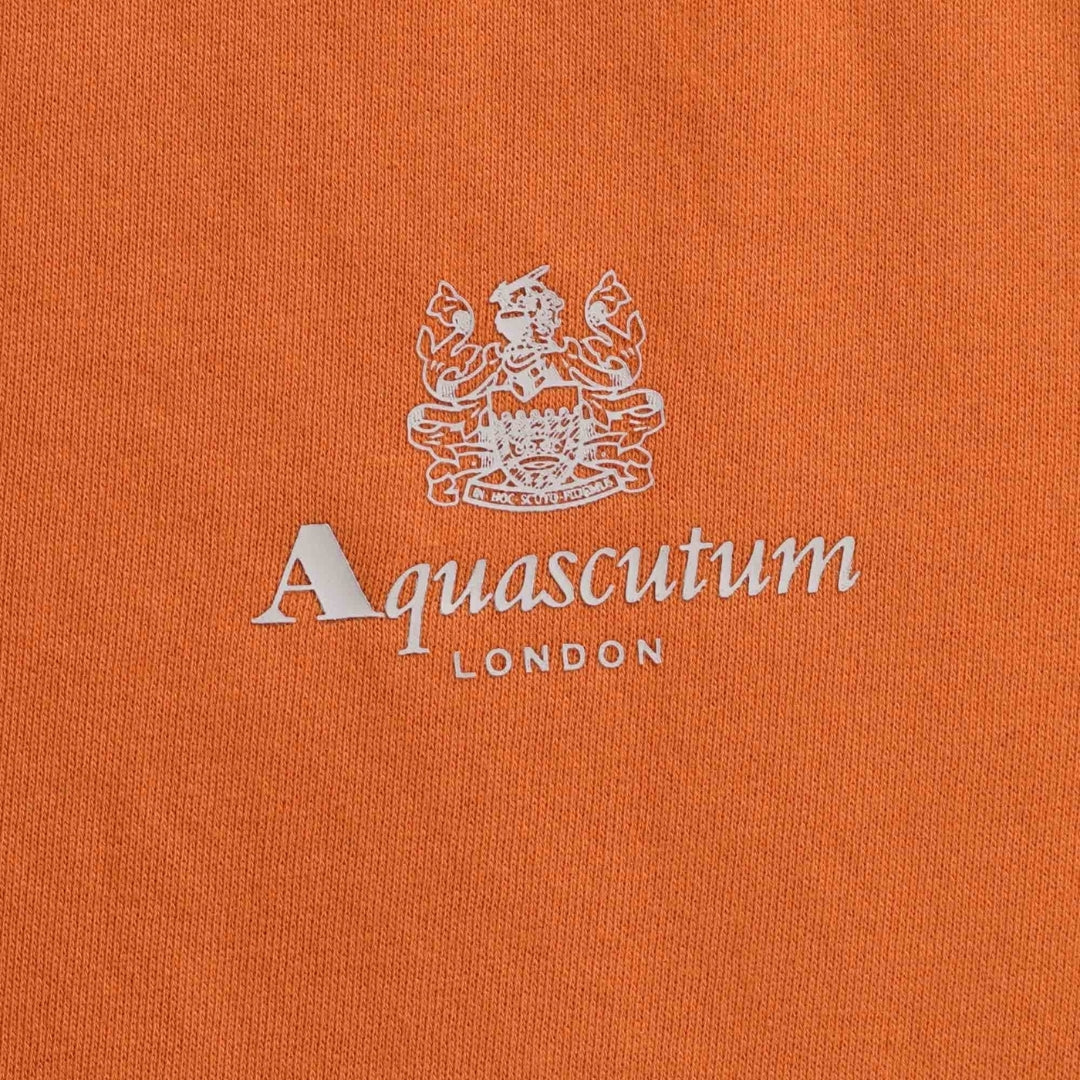 Aquascutum ACTIVE SMALL LOGO CREW FW23 SW006 23 Orange Jumper Mens S