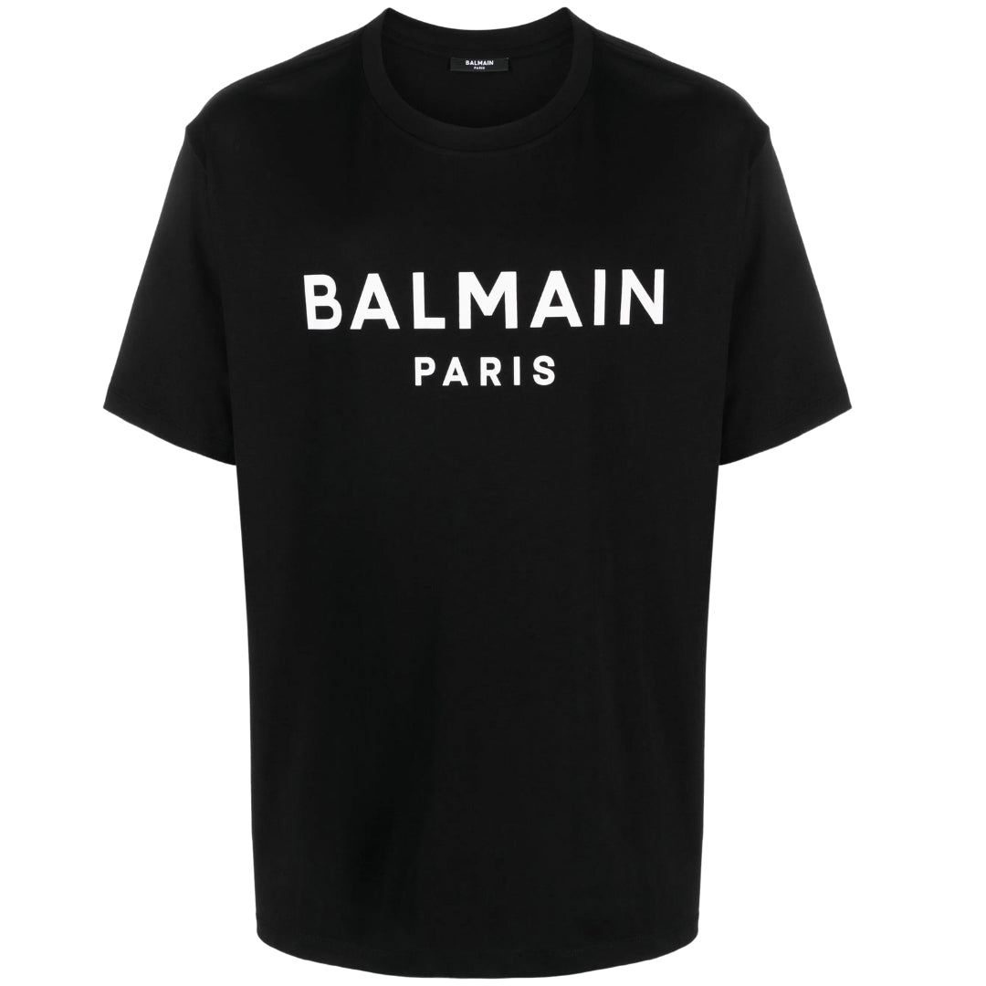 Balmain Paris Bold Brand Logo Black T-Shirt AH1EF000BB29 EAB