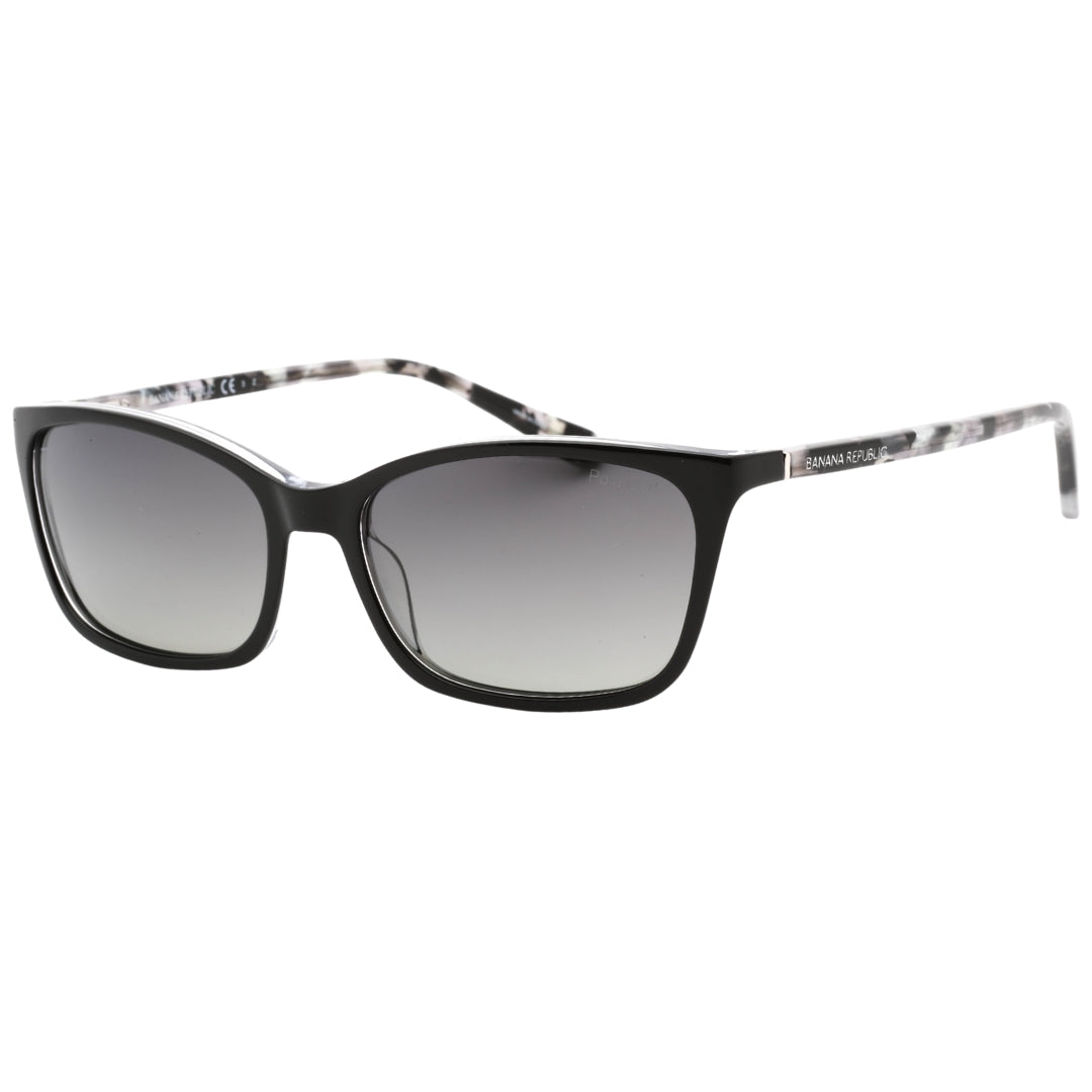 Banana Republic Grey SF Polarized Lens Black CRY Style Sunglasses One Size