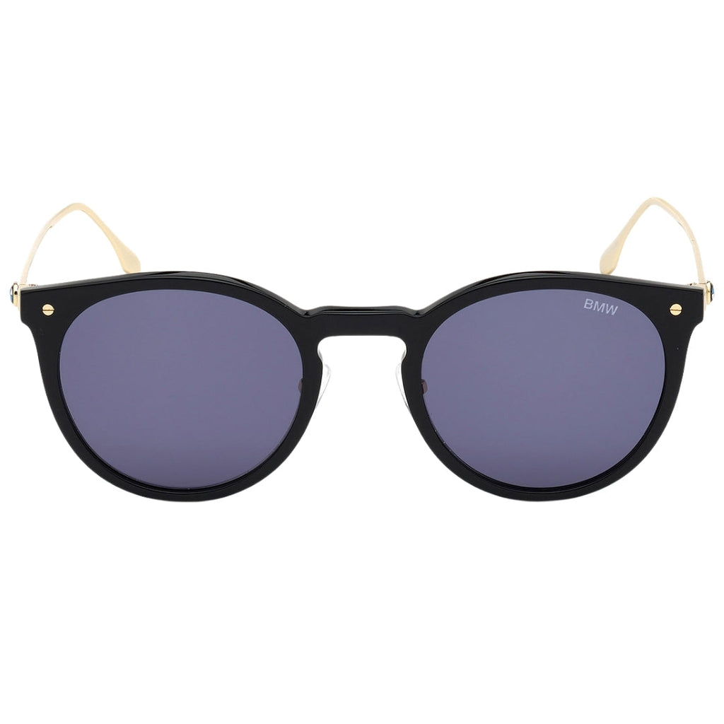 BMW Shiny Black Framed Blue Lens Sunglasses BW0007 01V