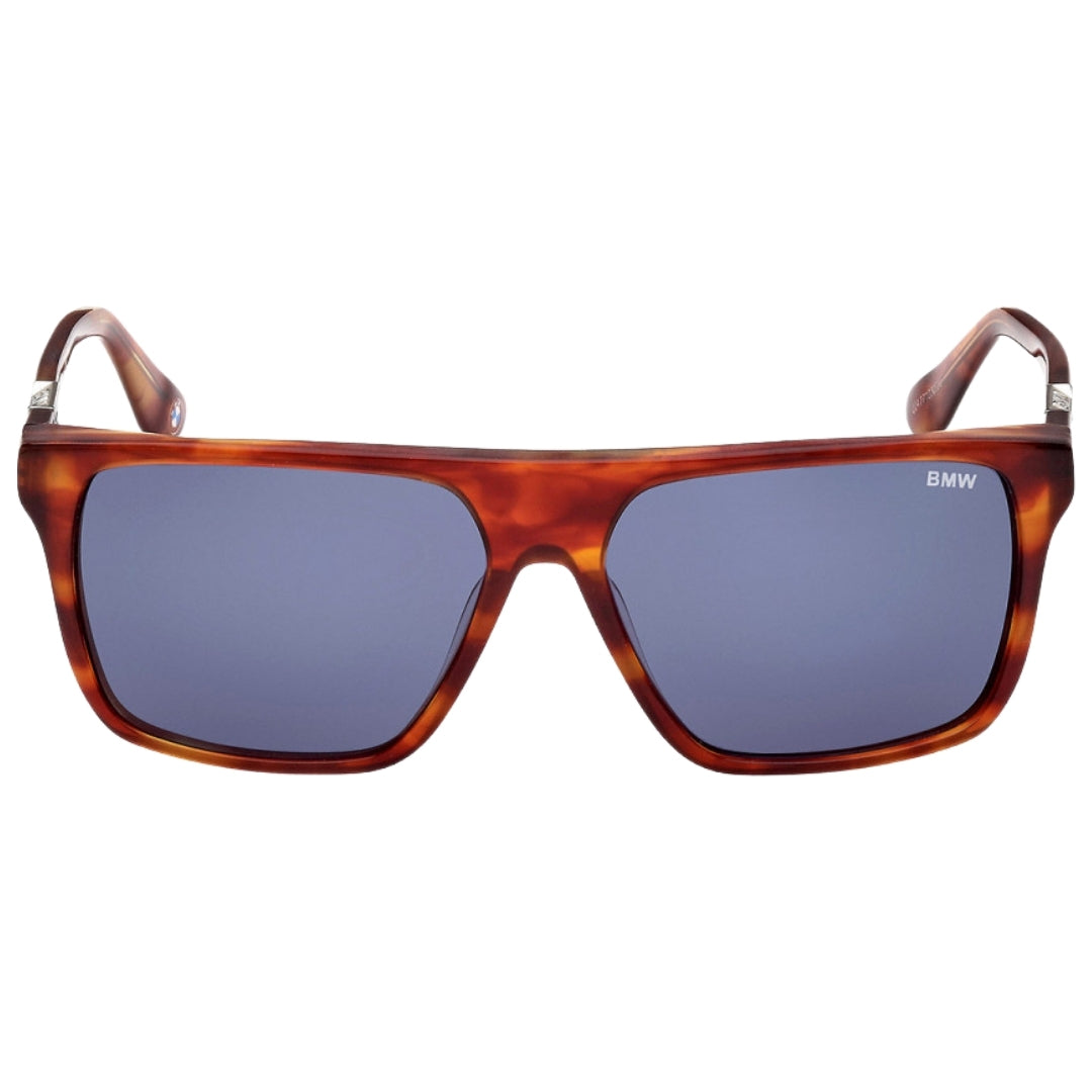 BMW Red Havana Framed Blue Lensed Sunglasses BW0040-HV