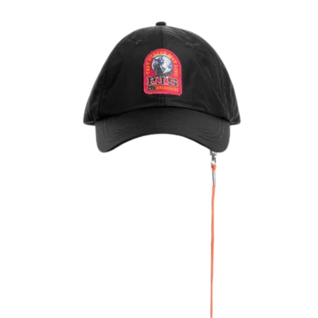 Parajumpers Patch Logo Lead Black Cap Bravo Cap