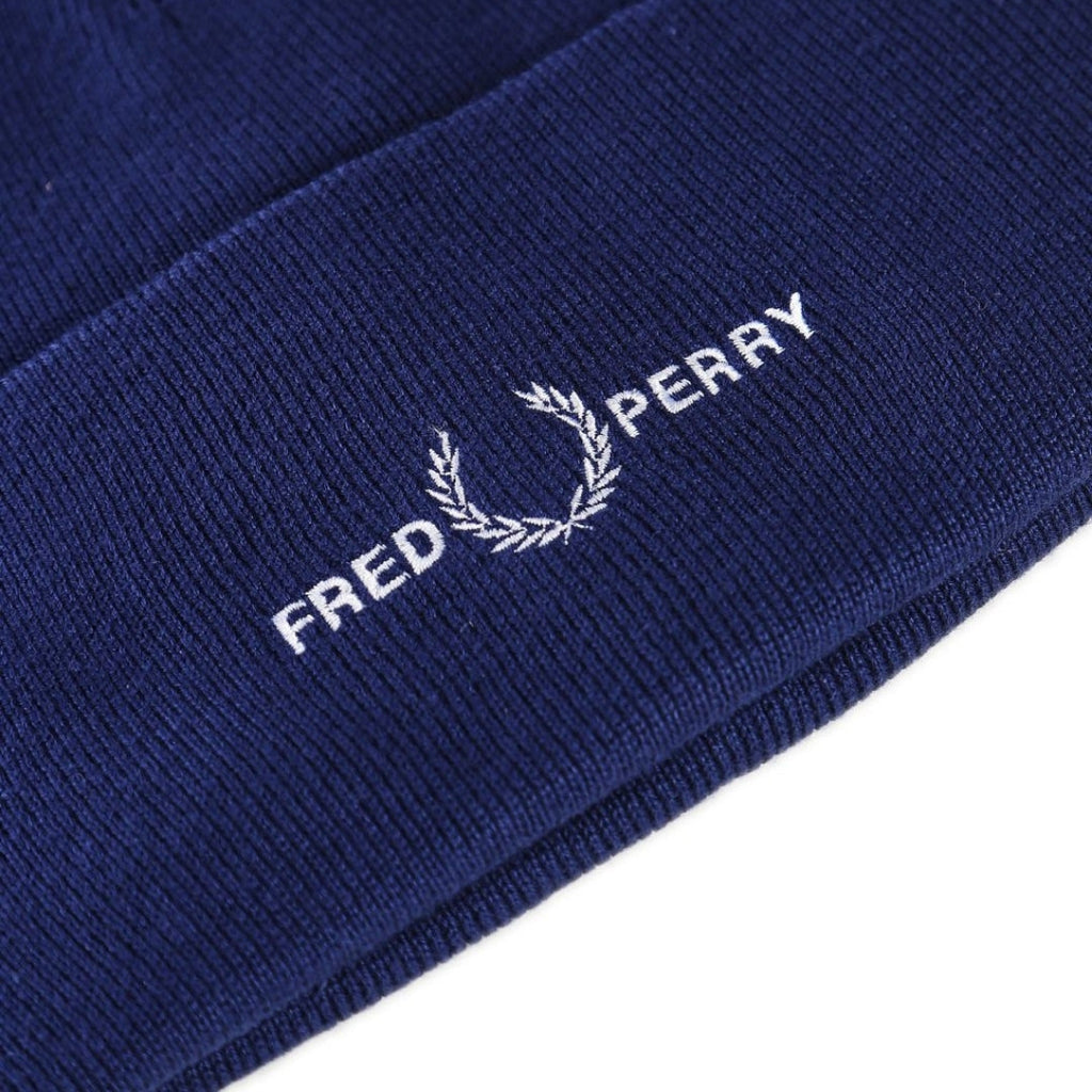 Fred Perry Graphic Logo French Navy Blue Beanie C4114 143