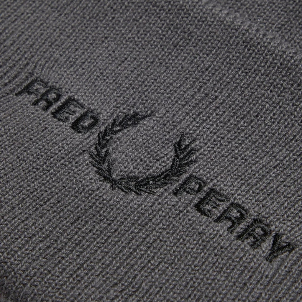 Fred Perry Graphic Logo Gunmetal Grey Beanie C4114 G85