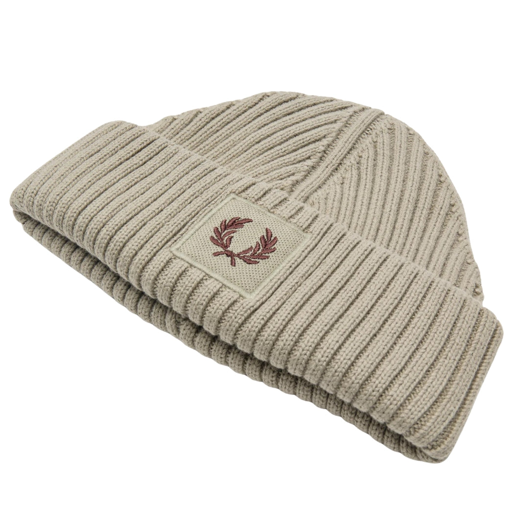 Fred Perry C6151 U84 Warm Grey Beanie Mens One Size